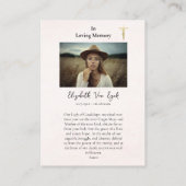 Unsere Dame Guadalupe Beerdigungskarte Platzkarte (Rückseite)