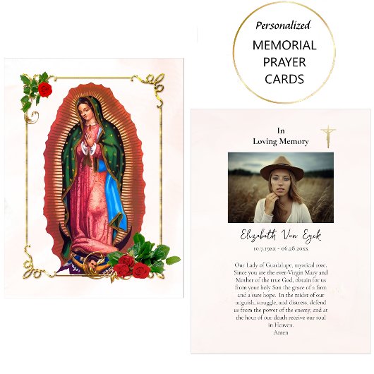 Unsere Dame Guadalupe Beerdigungskarte Platzkarte