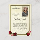 Unsere Dame Guadalupe Beerdigungskarte Platzkarte (Rückseite)