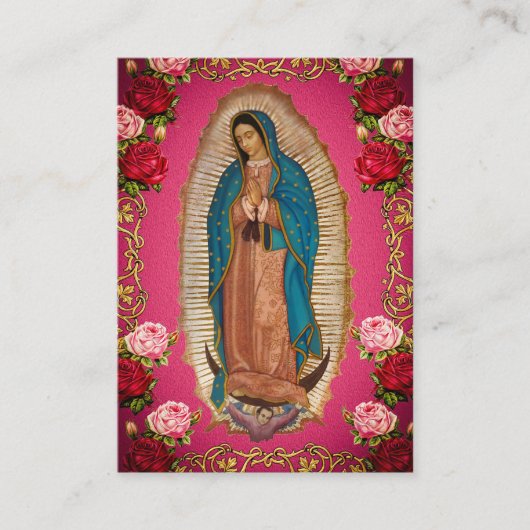 Unsere Dame Guadalupe Beerdigungskarte Platzkarte (Vorderseite)