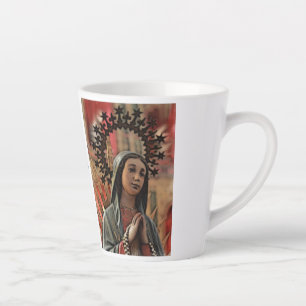 Unsere Dame Guadalupe, die Gönnerin des amerikanis Milchtasse