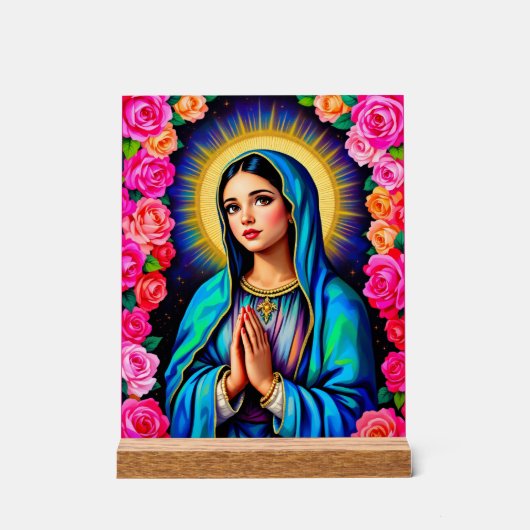Unsere Dame Guadalupe, die Jungfrau Maria Niedlich Acrylschild (Vorderseite)
