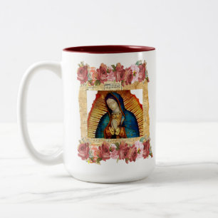 Unsere Dame Guadalupe Jungfrau Mary Catholic Venta Zweifarbige Tasse