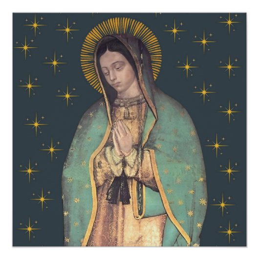 Unsere Dame Guadalupe Jungfrau Mary Glossy Poster (Vorderseite)