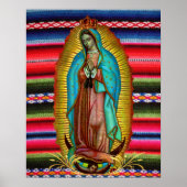 Unsere Dame Guadalupe Jungfrau Mary Zarape Katholi Poster (Vorne)