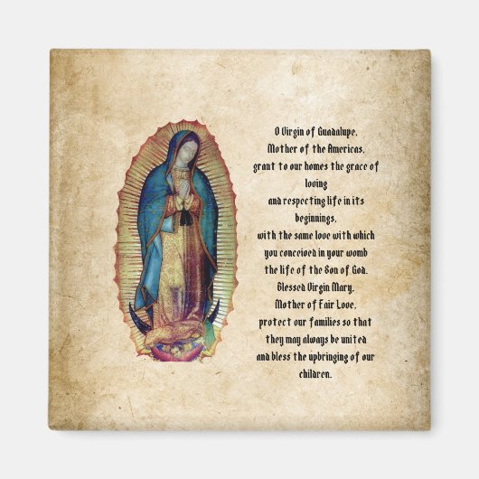 Unsere Dame Guadalupe, Nuestra Señora de Guadalupe Magnet (Vorne)