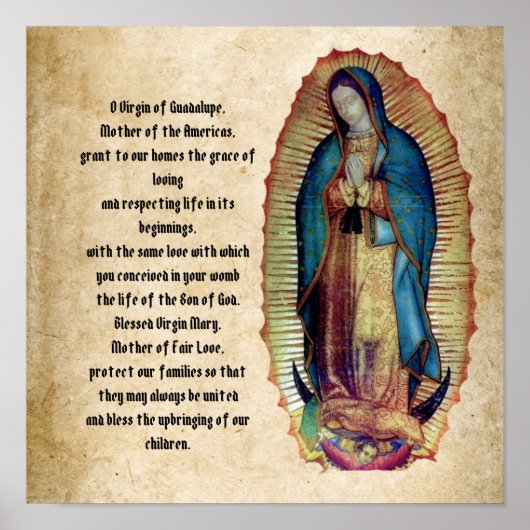 Unsere Dame Guadalupe, Nuestra Señora de Guadalupe Poster (Vorne)