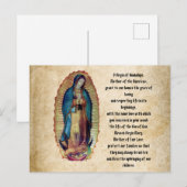 Unsere Dame Guadalupe, Nuestra Señora de Guadalupe Postkarte (Vorne/Hinten)