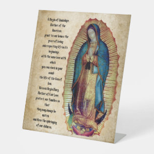 Unsere Dame Guadalupe, Nuestra Señora de Guadalupe Sockelschild