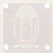 Unsere Dame Guadalupe Santa Maria Spanische Jungfr Glasuntersetzer (Rückseite)