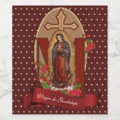 Unsere Dame Guadalupe Santa Maria Spanische Jungfr Weinetikett (Einzelnes Label)