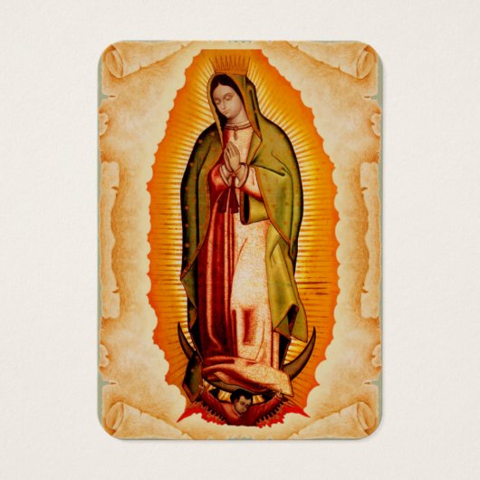 Unsere Dame Guadalupe Spanische Beerdigung Heilige (Vorderseite)