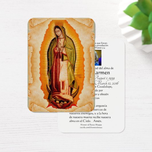 Unsere Dame Guadalupe Spanische Beerdigung Heilige (Schreibtisch)