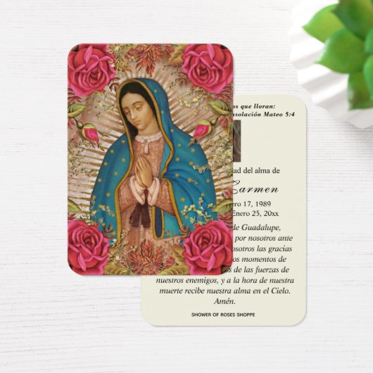 Unsere Dame Guadalupe Spanische Beerdigung Heilige (Schreibtisch)