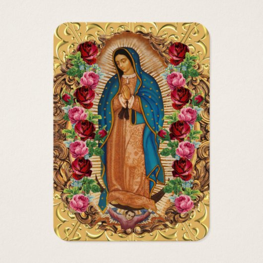 Unsere Dame Guadalupe Spanische Beerdigung Heilige (Vorderseite)