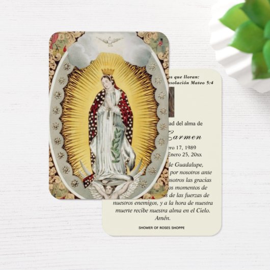 Unsere Dame Guadalupe Spanische Beerdigung Heilige (Schreibtisch)