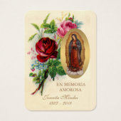 Unsere Dame Guadalupe Spanische Beerdigung Heilige (Vorderseite)