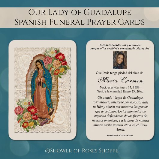 Unsere Dame Guadalupe Spanische Beerdigung Heilige