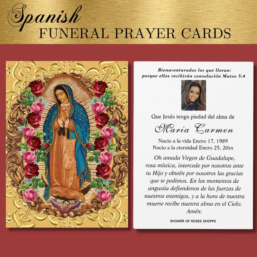 Unsere Dame Guadalupe Spanische Beerdigung Heilige