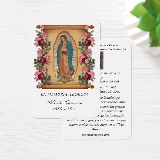 Unsere Dame Guadalupe Spanische Beerdigung Heilige (Schreibtisch)