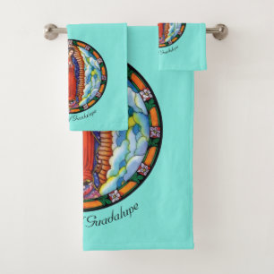 Unsere Dame Guadalupe Türkis Badhandtuch Set