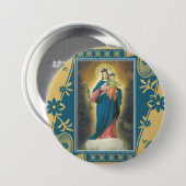 Unsere Dame Help der Christen mit Baby Jesus Button (Vorne & Hinten)