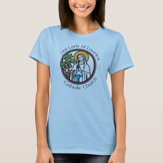 Unsere Dame katholischer Kirche Lourdes - T - T-Shirt (Vorderseite)