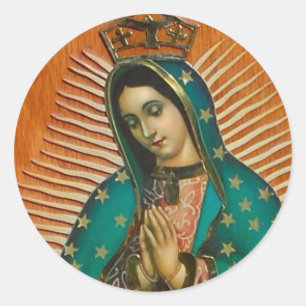 UNSERE DAME OF GUADALUPE RUNDER AUFKLEBER