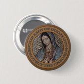UNSERE DAME OF GUADALUPE SCHÜTZEN DAS UNGEBORENE BUTTON (Vorne & Hinten)