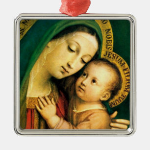 unsere Dame Silbernes Ornament