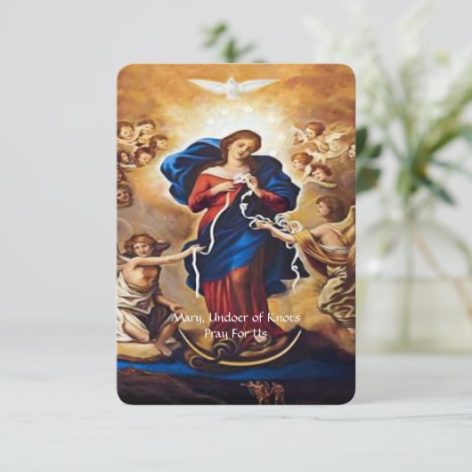 Unsere Dame Undoer des Gebets der Knochen Begleitkarte (Stehend Vorderseite)