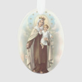 Unsere Dame vom Karmel mit dem Baby Jesus Ornament (Rückseite)