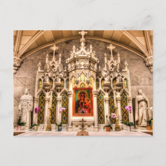 Unsere Dame von Czestochowa Altar NY Postkarte (Vorderseite)