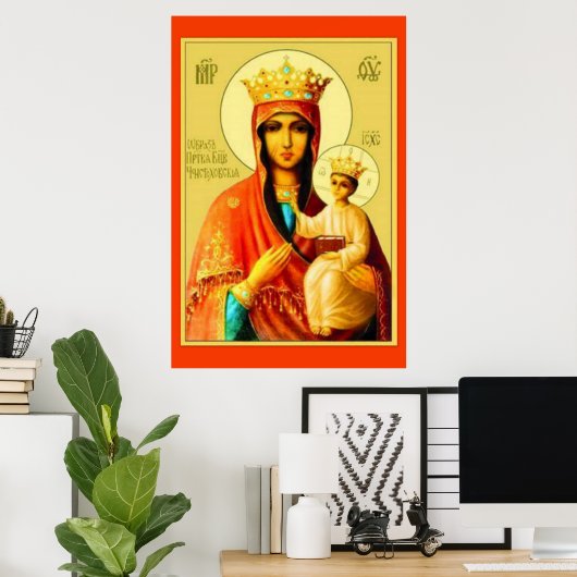 Unsere Dame von Czestochowa Jungfrau Mary Poster (Heimbüro)