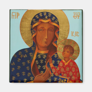 Unsere Dame von Czestochowa/von schwarzem Magnet