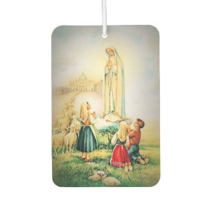 Unsere Dame von Fatima 1917 mit Fatima Gebet Autolufterfrischer
