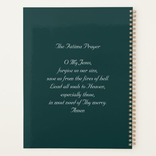 Unsere Dame von Fatima 1917 Planer (Rückseite)