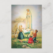 Unsere Dame von Fatima Angel Theologian Gebet Begleitkarte (Vorderseite)