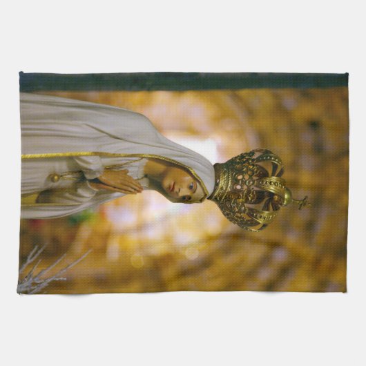 Unsere Dame von Fatima Geschirrtuch (Horizontal)