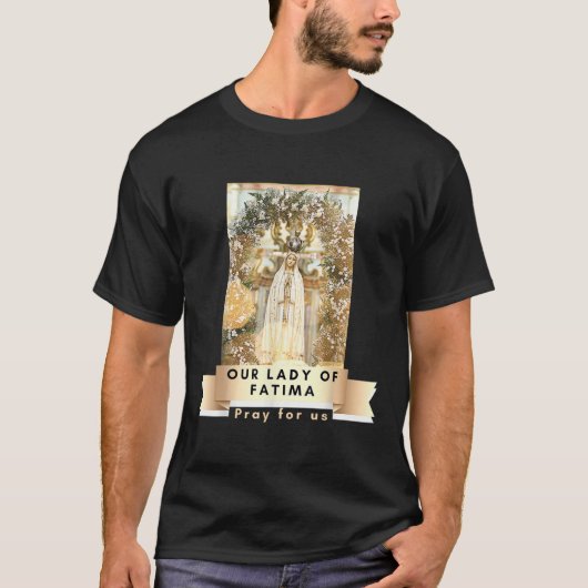 Unsere Dame von Fatima gesegnete Mutter Mary katho T-Shirt (Vorderseite)