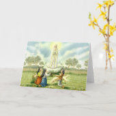 Unsere Dame von Fatima-Karte Karte (Gelbe Blume)