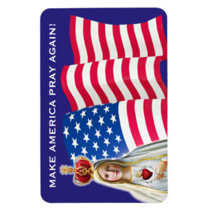 Unsere Dame von Fatima LASSEN AMERIKA BETEN Magnet