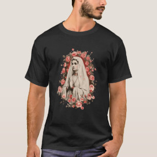 Unsere Dame von Fatima mit Rosary Katholiken Chris T-Shirt