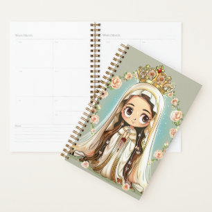 Unsere Dame von Fatima niedlicher Kawaii-Stil Planer