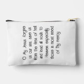 Unsere Dame von Fatima Rosary Prayer Meditation Po Zubehörtasche (Rückseite)