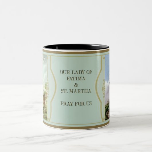 Unsere Dame von Fatima u. von St. Martha Zweifarbige Tasse (Mittel)