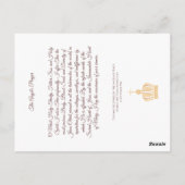 Unsere Dame von Fatima und das Hirtengebet Postkarte (Rückseite)