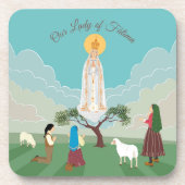 Unsere Dame von Fatima und die drei Hirten Getränkeuntersetzer (Vorderseite)