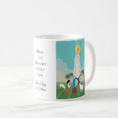 Unsere Dame von Fatima und die drei Hirten Kaffeetasse (VorderseiteRechts)