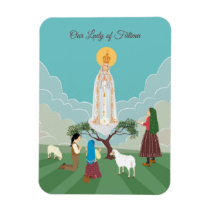 Unsere Dame von Fatima und die drei Hirten Magnet